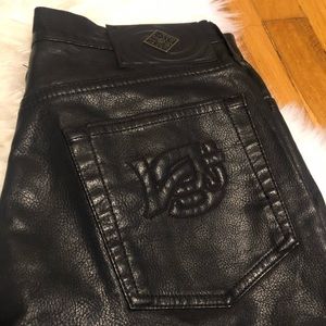 Legatte Black faux leather pants 💕 1